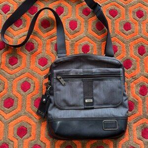 TUMI Men's Messenger Black & Grey Bag sling